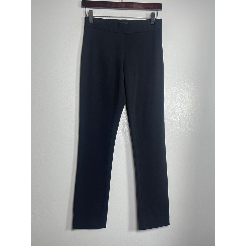 THEORY Favorite Straight‎ Leg Stretch Pants Size 6 Black NEW Career Designer